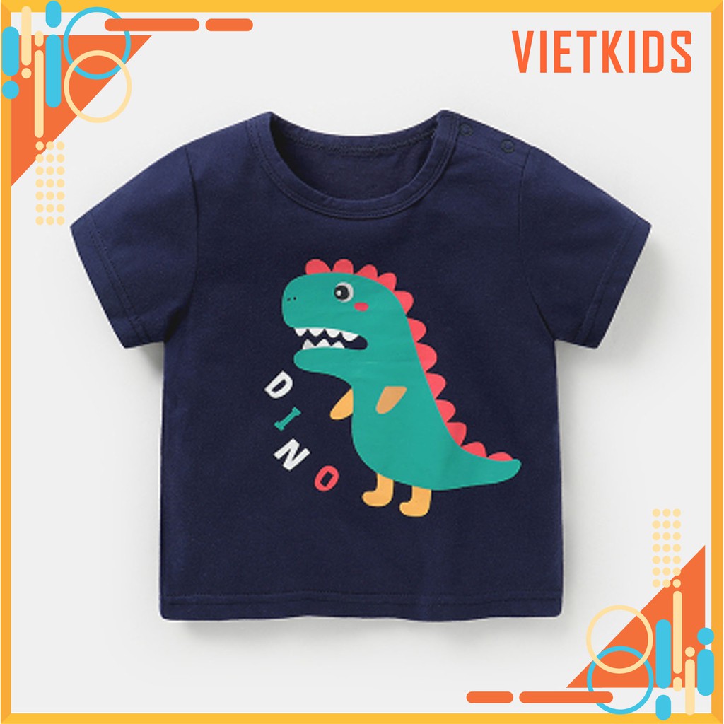 Áo bé trai Vietkids áo cộc tay cho bé chất cotton mẫu 2021