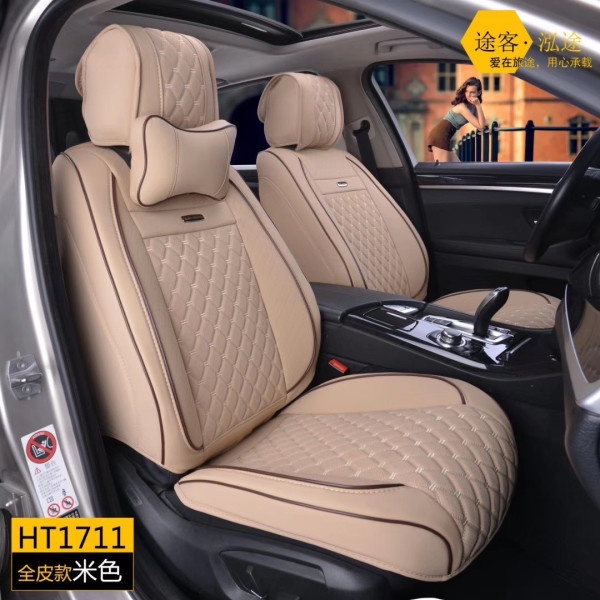 Áo Bọc Ghế ô tô HOOTO 5 Chỗ 6D Ôm kín 360 Độ Chất Liệu Da PU Cao Cấp