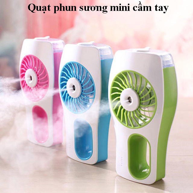 Quạt Phun Sương Cầm Tay Mini - Quạt Phun Sương Tạo Ẩm Làm Mát Không Khí -  Khuếch Tán Tinh Dầu