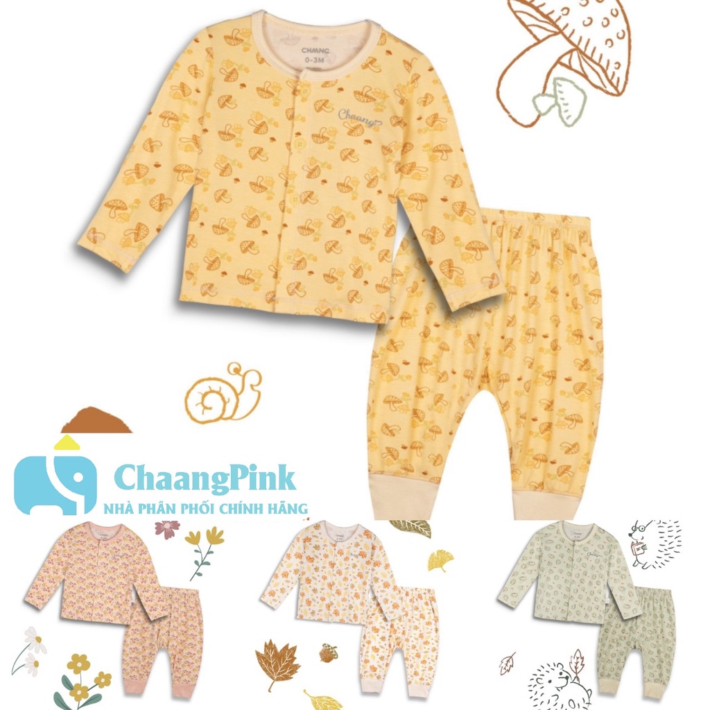 Chaang Bộ dài tay sơ sinh cúc giữa Park AW2022D11