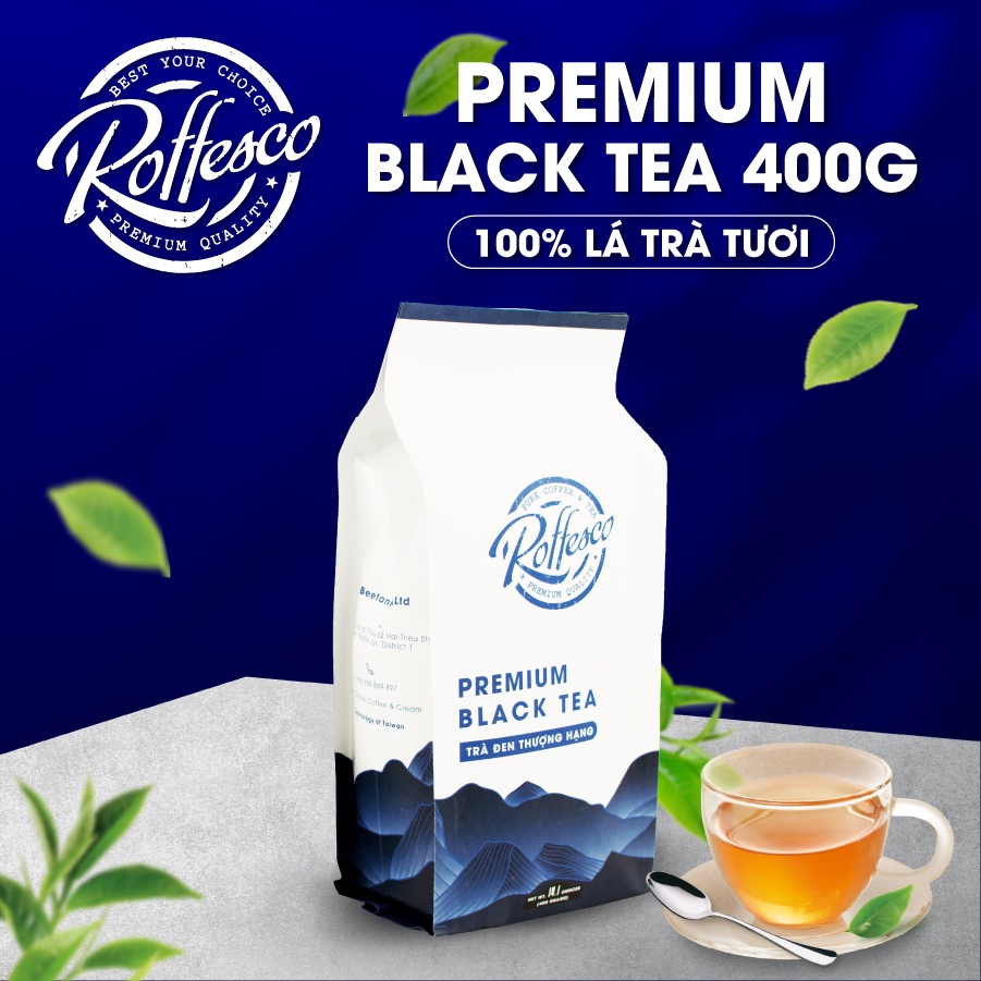 Trà Đen ROFFESCO PREMIUM BLACK TEA Hương Trái Cây Thoang Thoảng Túi 400g