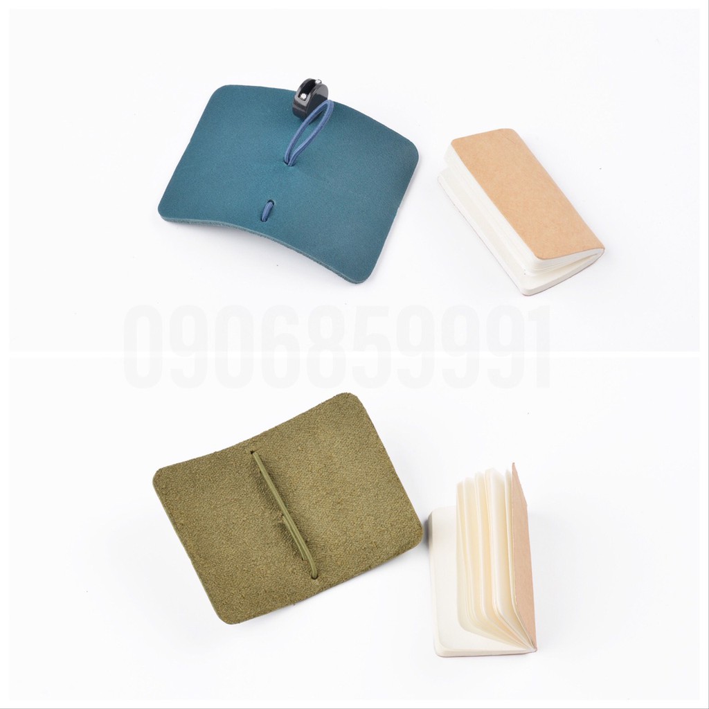 Sổ tay ghi chép cá nhân notebook mini Midori da thật