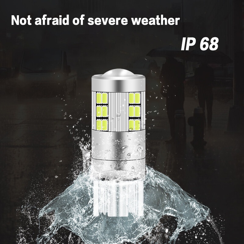 Bộ 2 Đèn LED DRL 194 168 27SMD W5W 18W 3200LM Ánh Sáng Xanh Lá 12V Dành Cho Ô Tô