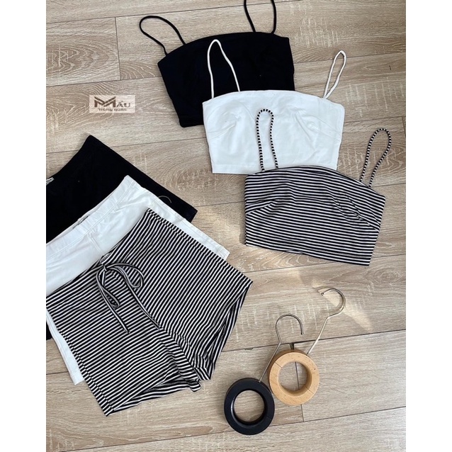 set áo crotop + quần short