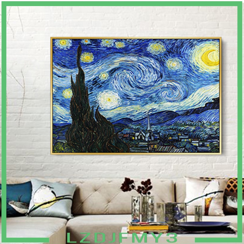 [giá giới hạn]] Van Gogh Starry Night 5D Diamond Painting Kits Craft Cross Stitch 62x50cm