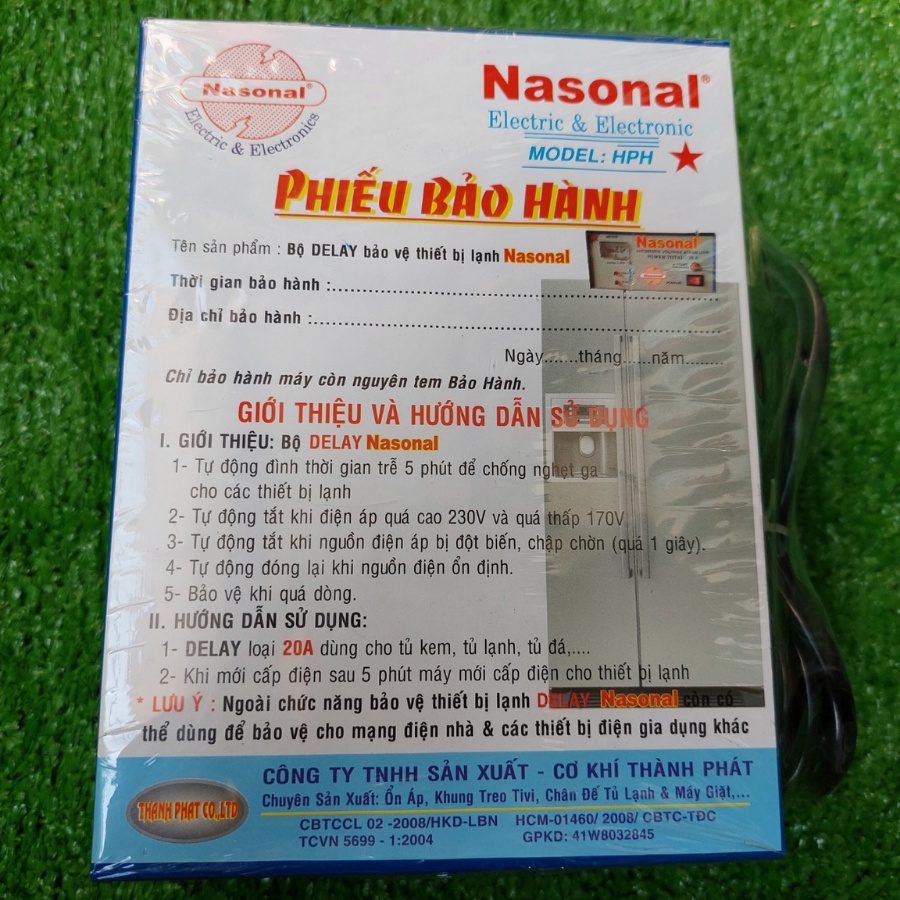 Bộ Relay ban áp bảo vệ thiết bị lạnh Nasonal 20A