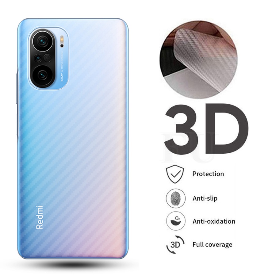 3 in 1 Ceramic Matte Soft Film+Back Camera Lens Tempered Glass+Back Carbon Fiber Screen Protector Film Xiaomi Mi Poco F3 X3 Pro M3 9T