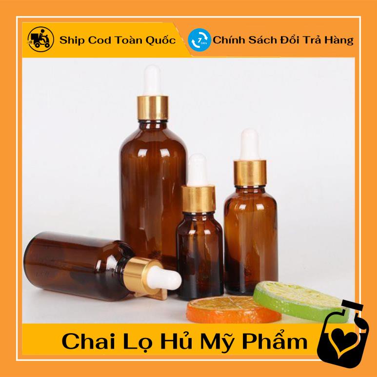 Lọ Chiết Serum ❤ TOP GIÁ RẺ ❤ [15ml/20ml/30ml] Lọ đựng tinh dầu bóp giọt khoen vàng rỗng chiết mỹ phẩm, phụ kiện du lịch