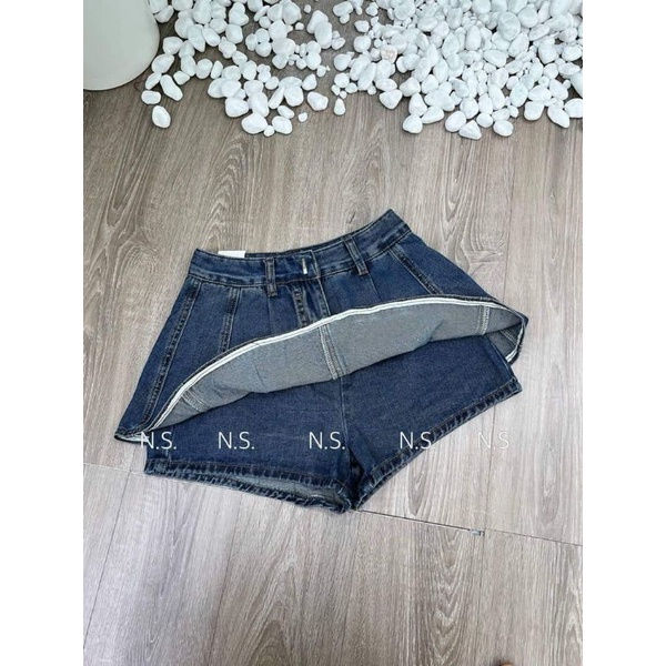 Quần váy jean xòe 2 tầng hàng QCL1