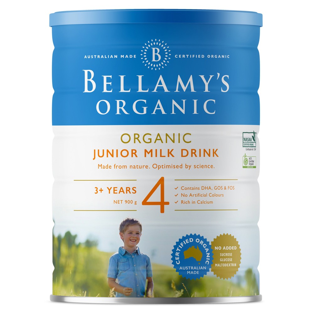 (date mới) Sữa bột Bellamy's Organic số 4 - Junior Milk Drink 900g