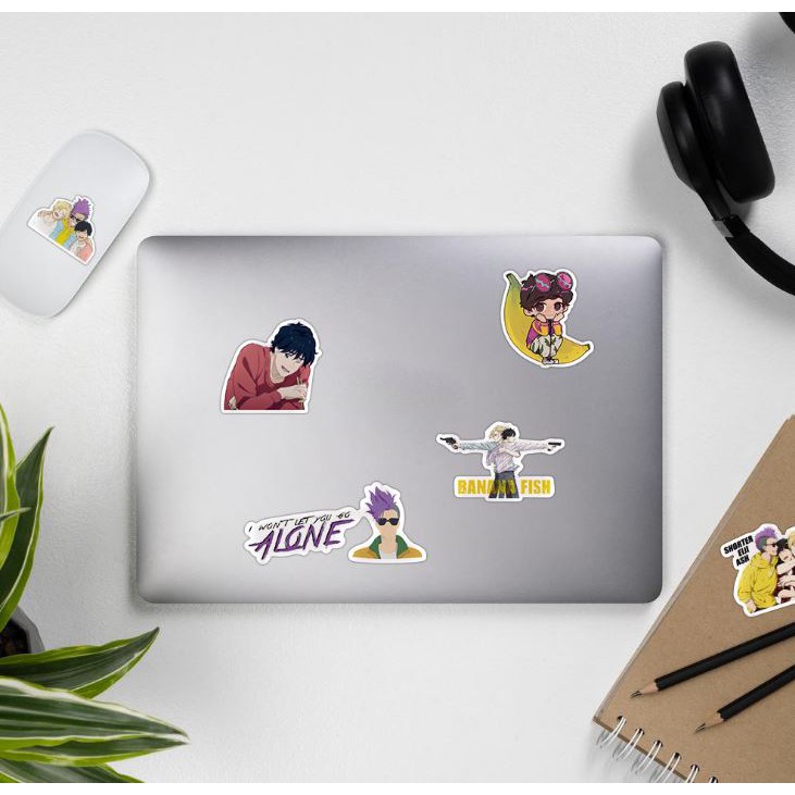 Sticker ANIME NHẬT BẢN BANANA FI nhựa PVC không thấm nước, dán nón bảo hiểm, laptop, điện thoại, Vali, xe, Cực COOL #152