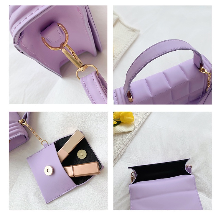 Túi Đeo Chéo Hình Vuông Nhỏ Màu Kẹo Kiểu Mới 2022 NB00107