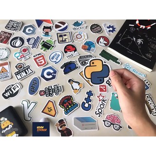 Sticker Coder dành cho lập trình viên trang trí laptop, điện thoại, máy tính (chống thấm nước)