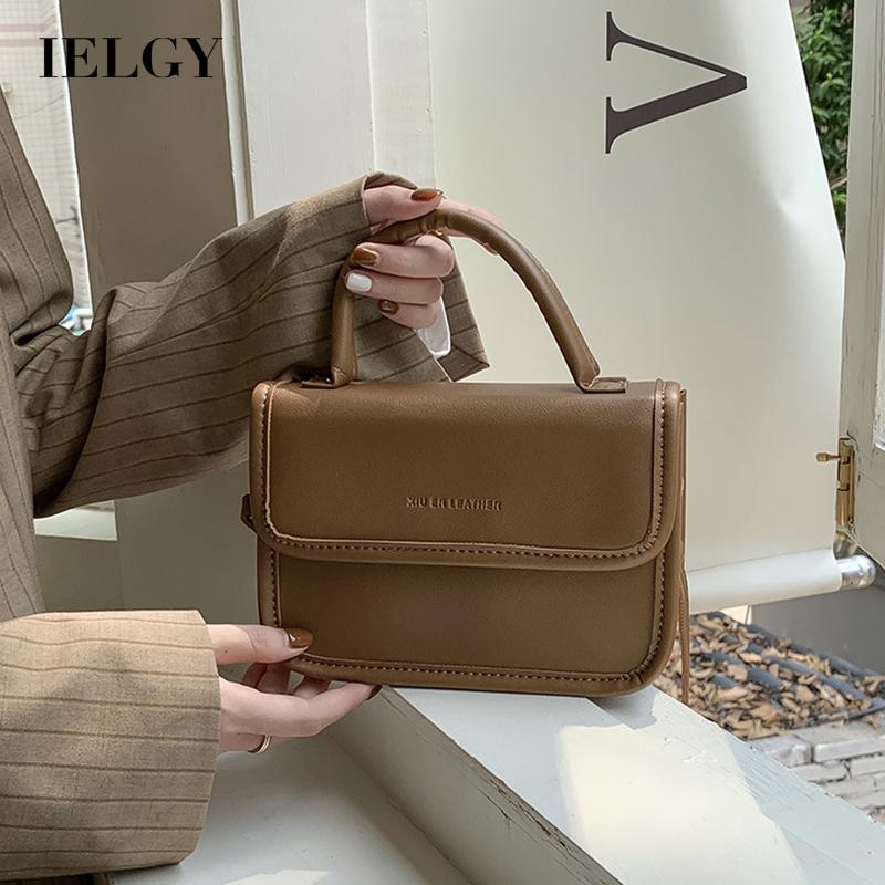 Túi Đeo Chéo Hình Vuông Nhỏ Màu Trơn Thời Trang Hàn Quốc Cho Nữ