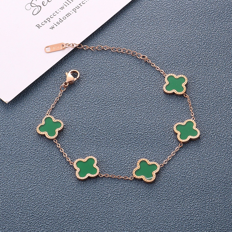 Vòng Tay Mạ Vàng 18K Đính Đá Mã Não Sang Trọng Cho Nữ