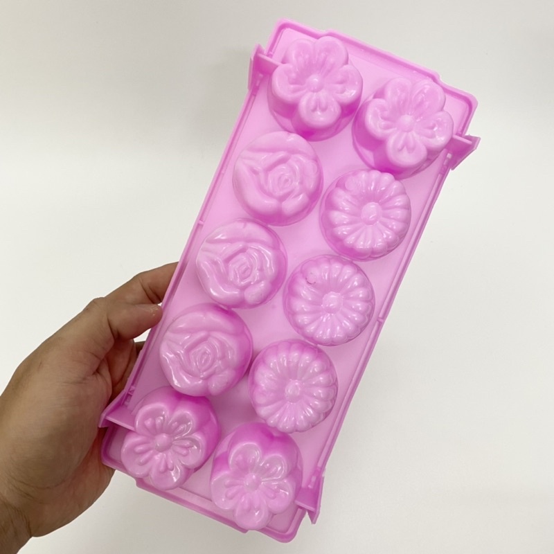 Khay Bông Làm Đá/Rau Câu 10 Viên Nhựa Vĩnh Trường