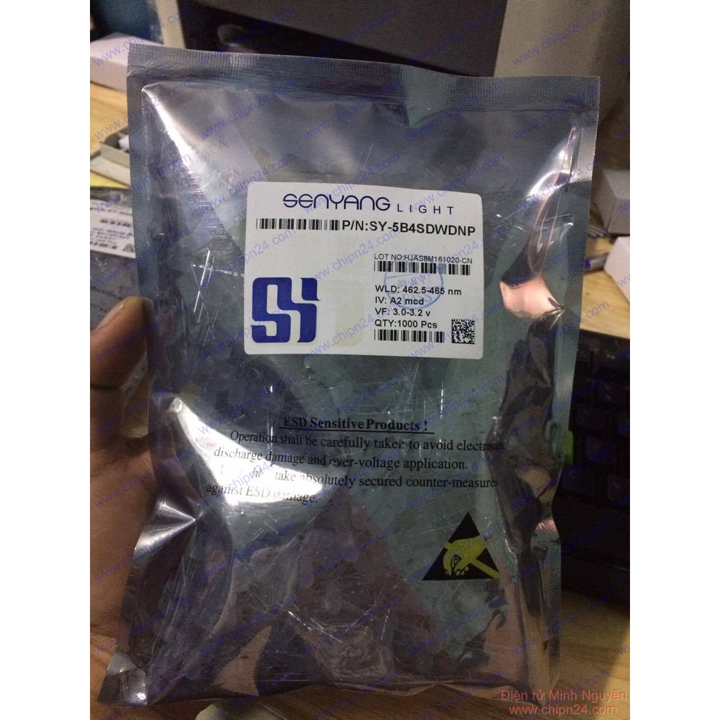 [100 CON] Led đục 5mm Senyang SY5 màu XANH DƯƠNG