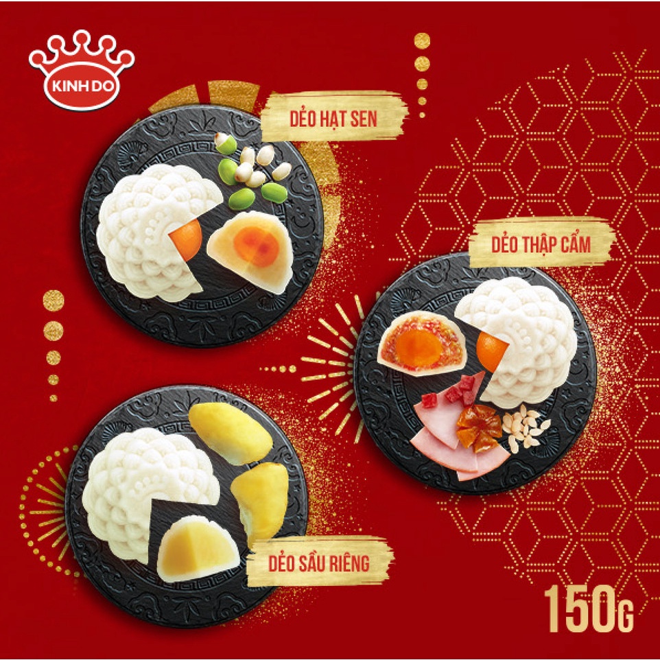 [CHÍNH HÃNG] KINH ĐÔ BÁNH TRUNG THU BÁNH DẺO 1 Trứng/ 0 Trứng 180g