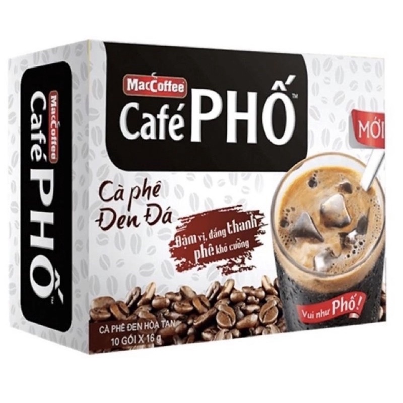 Cà phê PHỐ đen đá hộp 10 gói•16gam