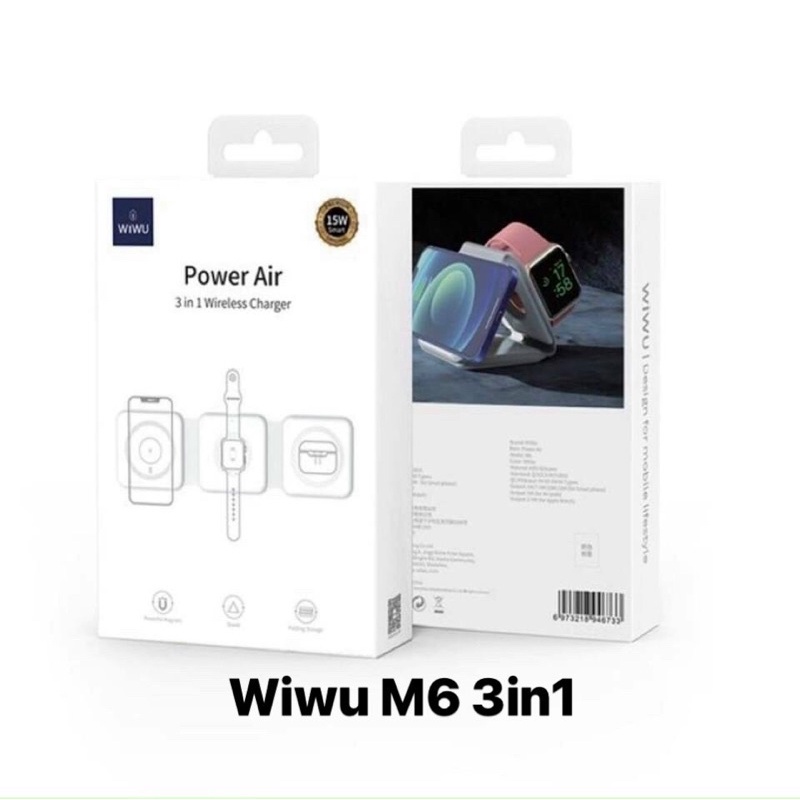Đế sạc ko dây WIWU 3 in 1 M6