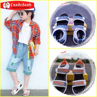 Dép Sandal Quai Ngang Sandal Học Sinh Bé Trai Bé Gái Phong Cách Hàn Quốc