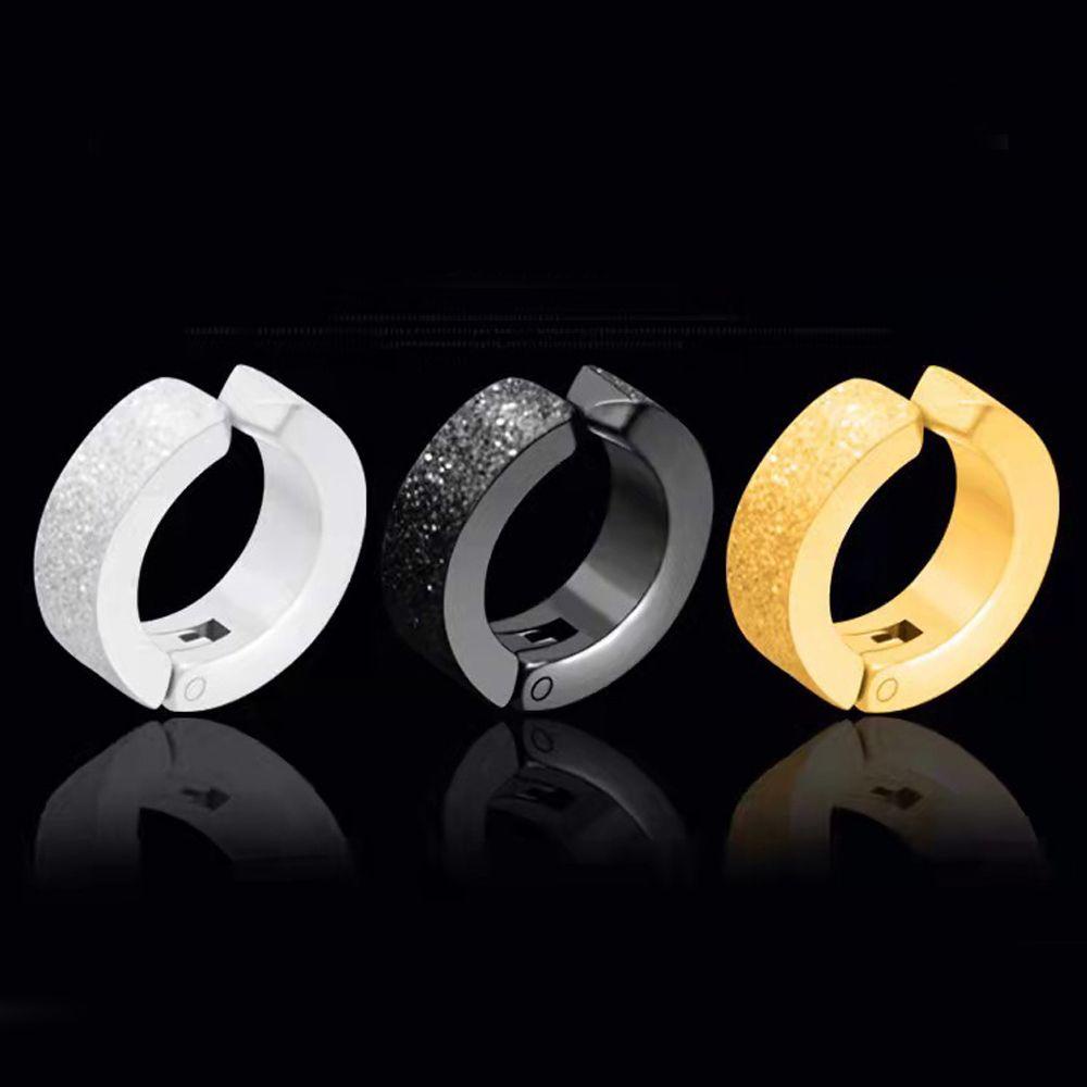 SOMEDAYZL Bông Tai Dạng Kẹp Hình Tròn Phong Cách Punk Thanh Lịch Cho Nam Và Nữ