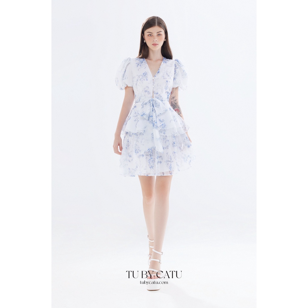 TUBYCATU | Set áo và chân váy floral blue white set