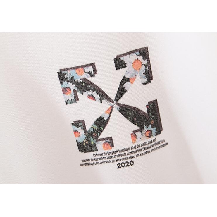 Áo Thun Off-White Tay Ngắn Chất Cotton In Chữ Thời Trang