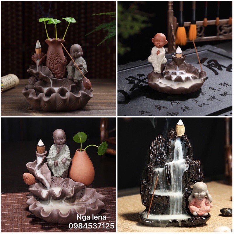 Thác khói trầm hương chú tiểu tặng 1 gói trầm (chọn mẫu)