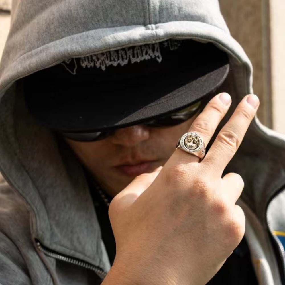 Nhẫn Nam Thiết Kế Theo Phong Cách Rock Punk|Nhẫn Nhiều Màu Sắc Phong Cách Hiphop Punk