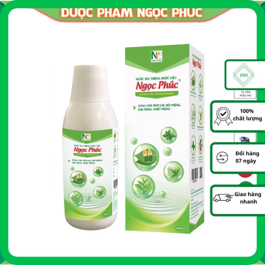 Nước súc miệng dược liệu Ngọc Phúc  từ bạc hà, trà xanh ngừa nhiệt miệng, hôi miệng, đau răng lợi