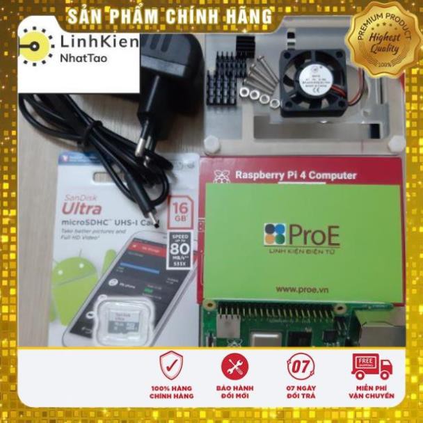 [Linh kiện] [Gía rẻ] Bộ Raspberry Pi 4 (Model B) bản 2GB/4GB RAM (Combo cơ bản), bảo hành 01 năm.