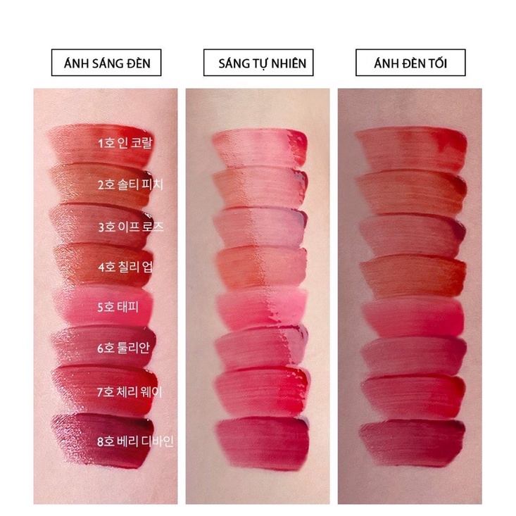 Son Tint Bóng, Siêu Lì Cho Đôi Môi Căng Mọng Romand Dewyful Water Tint 5g