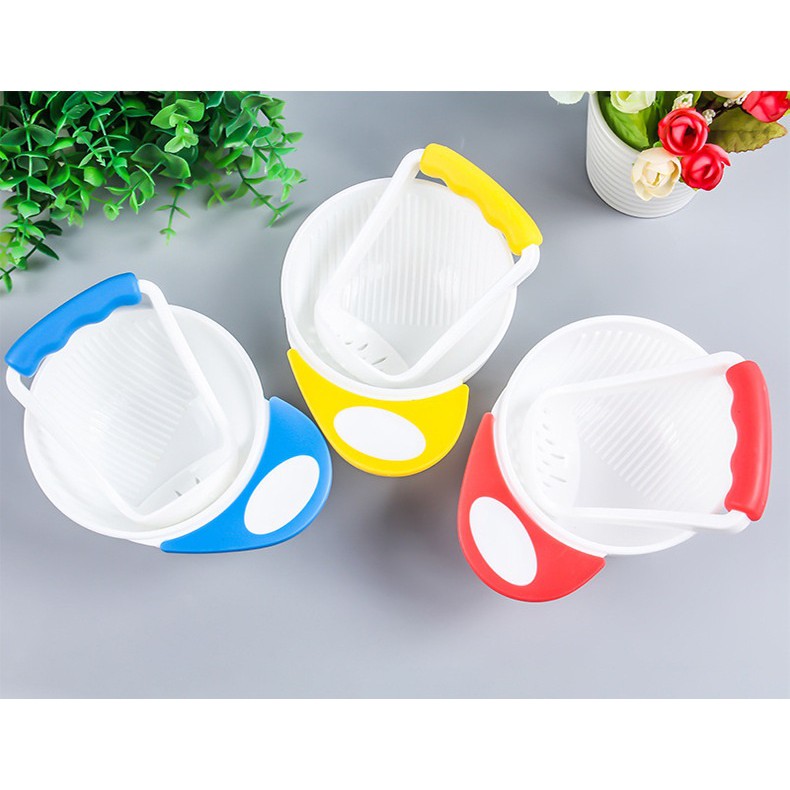 Bộ Bát Nghiền Kèm Cán Chế Biến Thức Ăn Dặm Cho Bé (Giao Màu Ngẫu Nhiên)