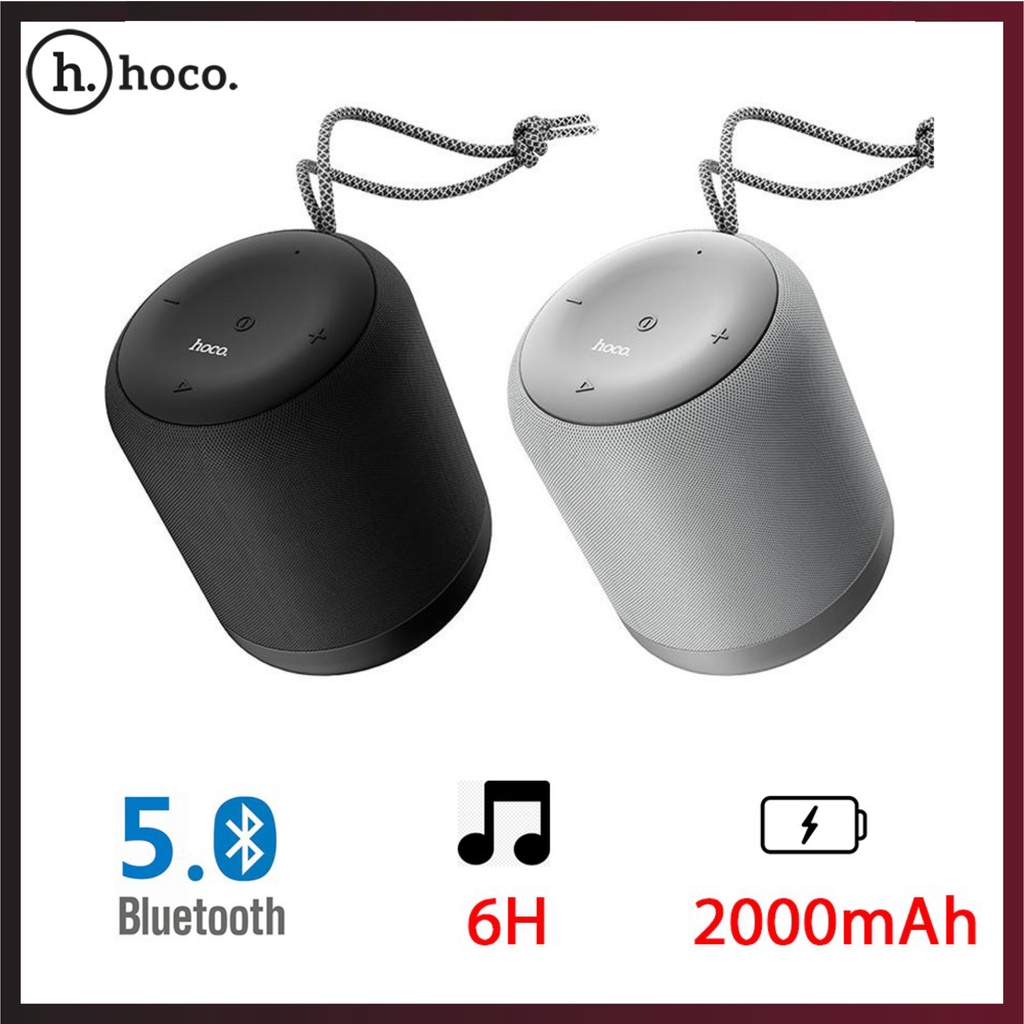 Loa vi tính bluetooth bass mạnh HOCO BS30  kiểu dáng thể thao chính hãng Wireless V5.0 BK pin 2000mAh