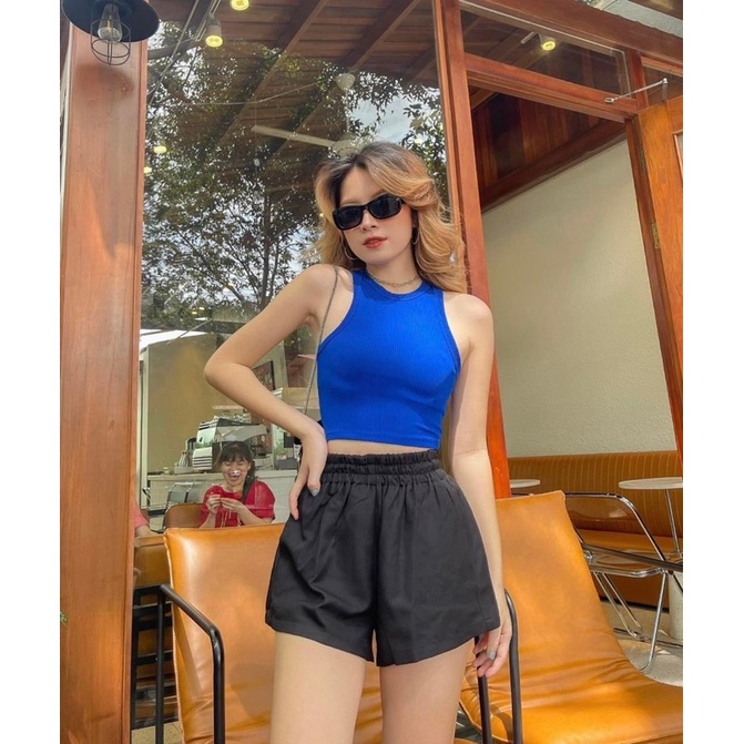 Áo kiểu nữ ba lỗ croptop basic chất thun gân alohashop91