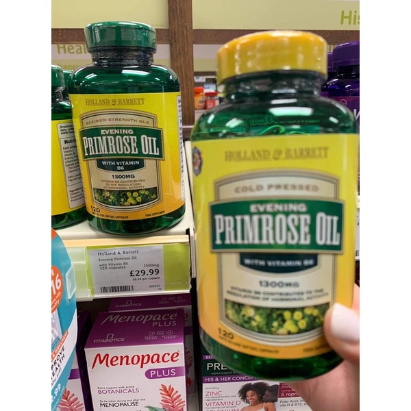 dầu hoa anh  thảo Evening primrose oil của  Holland and Barrett