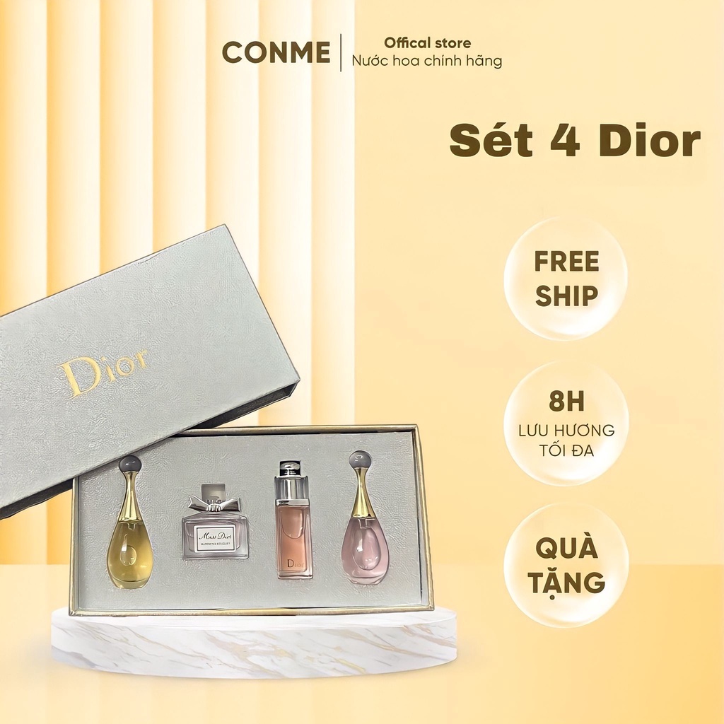 Nước hoa nữ chính hãng - Combo 4 chai nước hoa nữ Dior Hàng AuTh thơm lâu giá rẻ