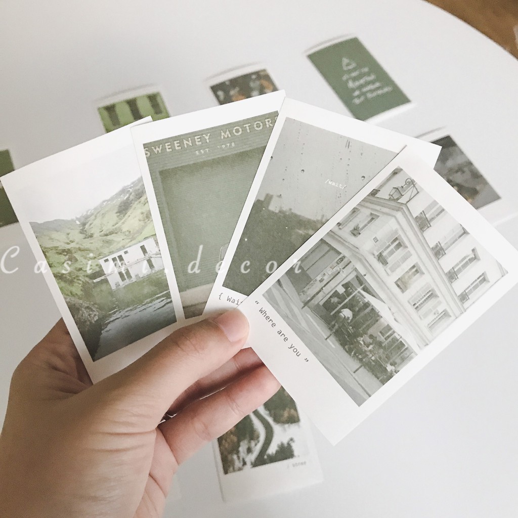 13 bìa ảnh giấy Yesterday set C POSTCARD vintage trang trí bàn học dán tường Hàn Quốc Casimi Decor