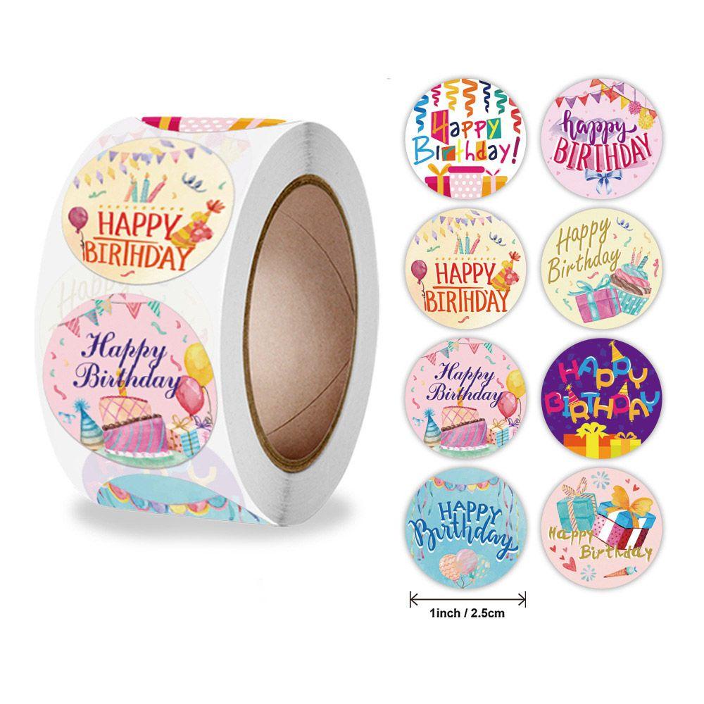ESPO Thẻ Dán Trang Trí Sổ Tay DIY Hình Chữ Happy Birthday Kích Thước 1 Inch