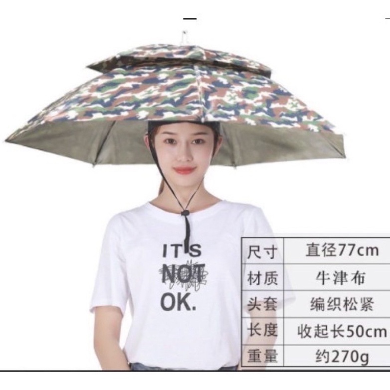 Mũ Ô Dù Đội Đầu Có Thể Gấp gọn. đi học ,đi làm vườn . đi câu cá - siêu giảm giá