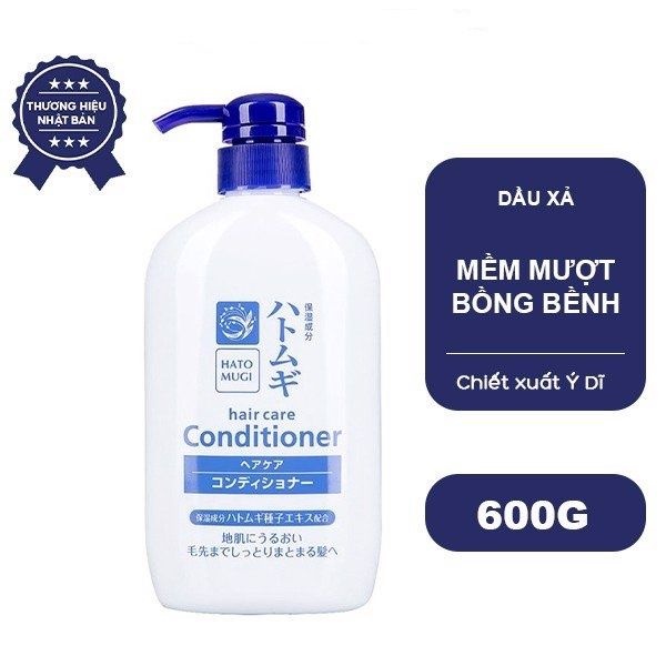 Dầu Xả Phục Hồi Tóc Cosme Station Hatomugi Conditioner Cải Thiện Tóc Xơ, Hư Tổn Chiết Xuất Hạt Ý Dĩ (Chai 600 mL)