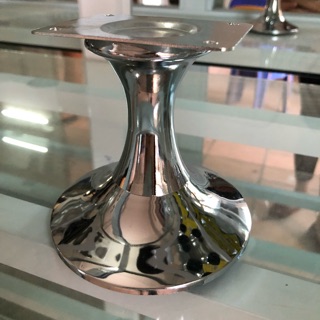 Bộ 4 chân bàn, chân ghế ly cong inox