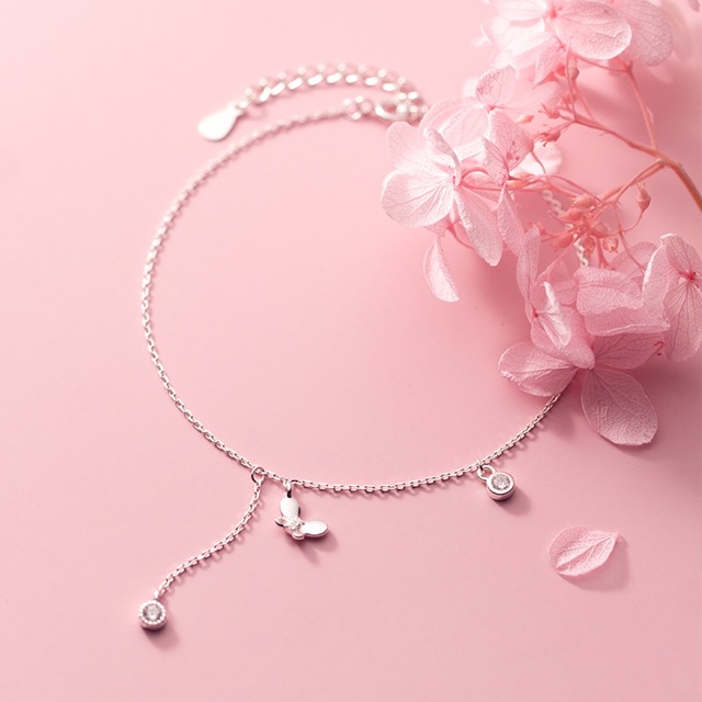 🦋 LẮC CHÂN NỮ BẠC HÌNH BƯỚM DÂY TREO H.A.S SILVER 🦋 S925 SÁNG ĐẸP 🦋 | BigBuy360 - bigbuy360.vn