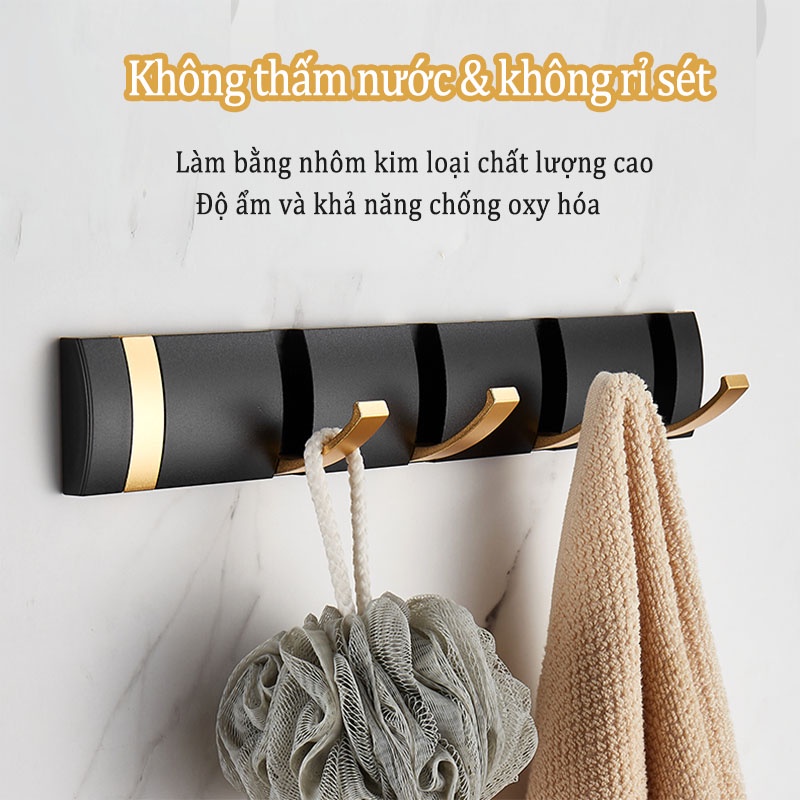 GuanChuang Móc Treo Đồ Bằng Nhôm Có Thể Gấp Gọn Tiện Dụng Cho Phòng Khách / Phòng Tắm