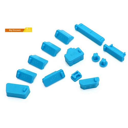 Set 13 phụ kiện chống bụi cho cổng sạc máy tính bảng/laptop bằng silicon tiện dụng