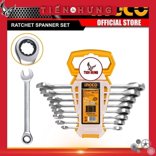 8-19mm bộ 8 cờ lê vòng miệng tự động ingco hkspar1082
