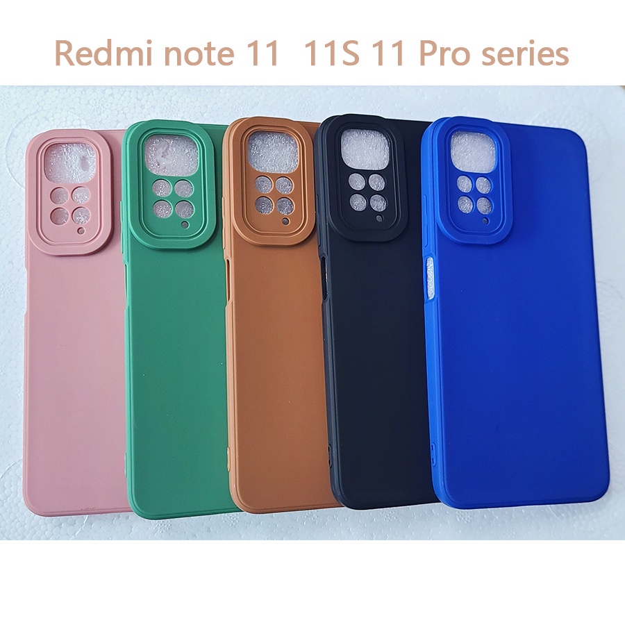 Ốp Điện Thoại Silicon Nhám Chống Sốc Bảo Vệ Camera Cho Xiaomi Mi Poco M4 X4 Pro 5G Redmi Note 11S 11 Pro Plus + 5G 10 10C