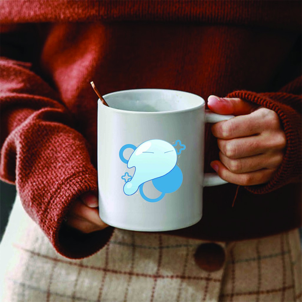 Cốc sứ trắng in hình Tensei Shitara Slime Datta Ken Lúc đó tôi đã chuyển sinh thành slime anime chibi xinh xắn dễ thương