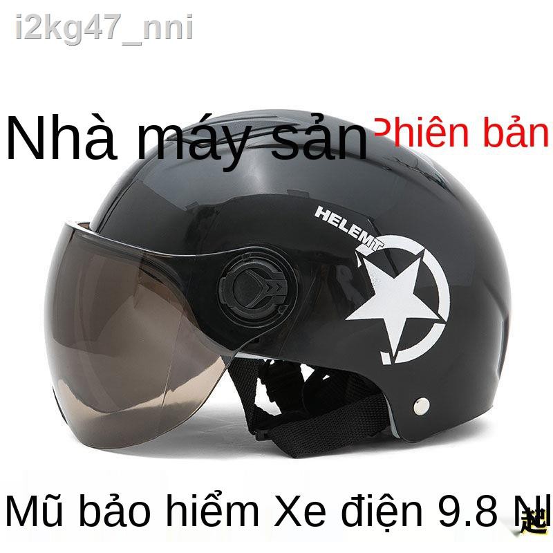 ◑Mũ bảo hiểm xe đạp điện xe máy ắc quy ô tô mũ bảo hiểm chống nắng bốn mùa mũ bảo hiểm mùa hè nói chung cho nam và nữ Mũ